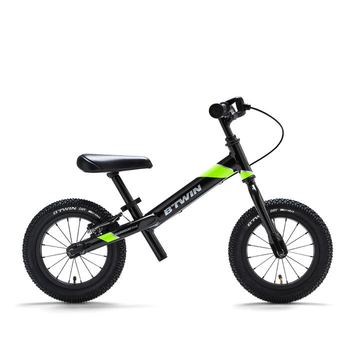 Btwin Loopfietsje Voor Kinderen 12 Inch Run Ride 900 Mtb Zwart Geel Decathlon