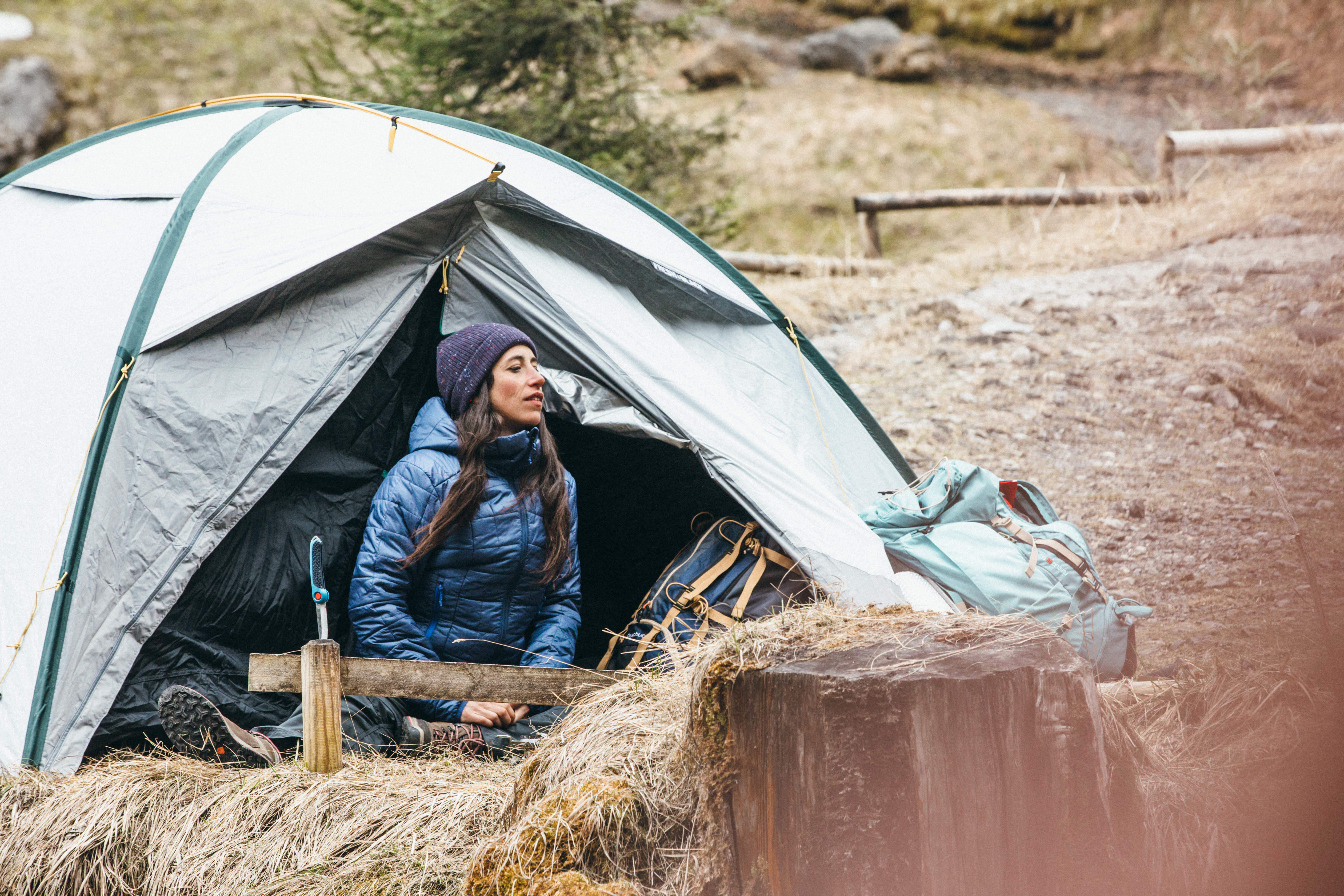 3-Person Fresh & Black Trekking Tent - Quickhiker - FORCLAZ