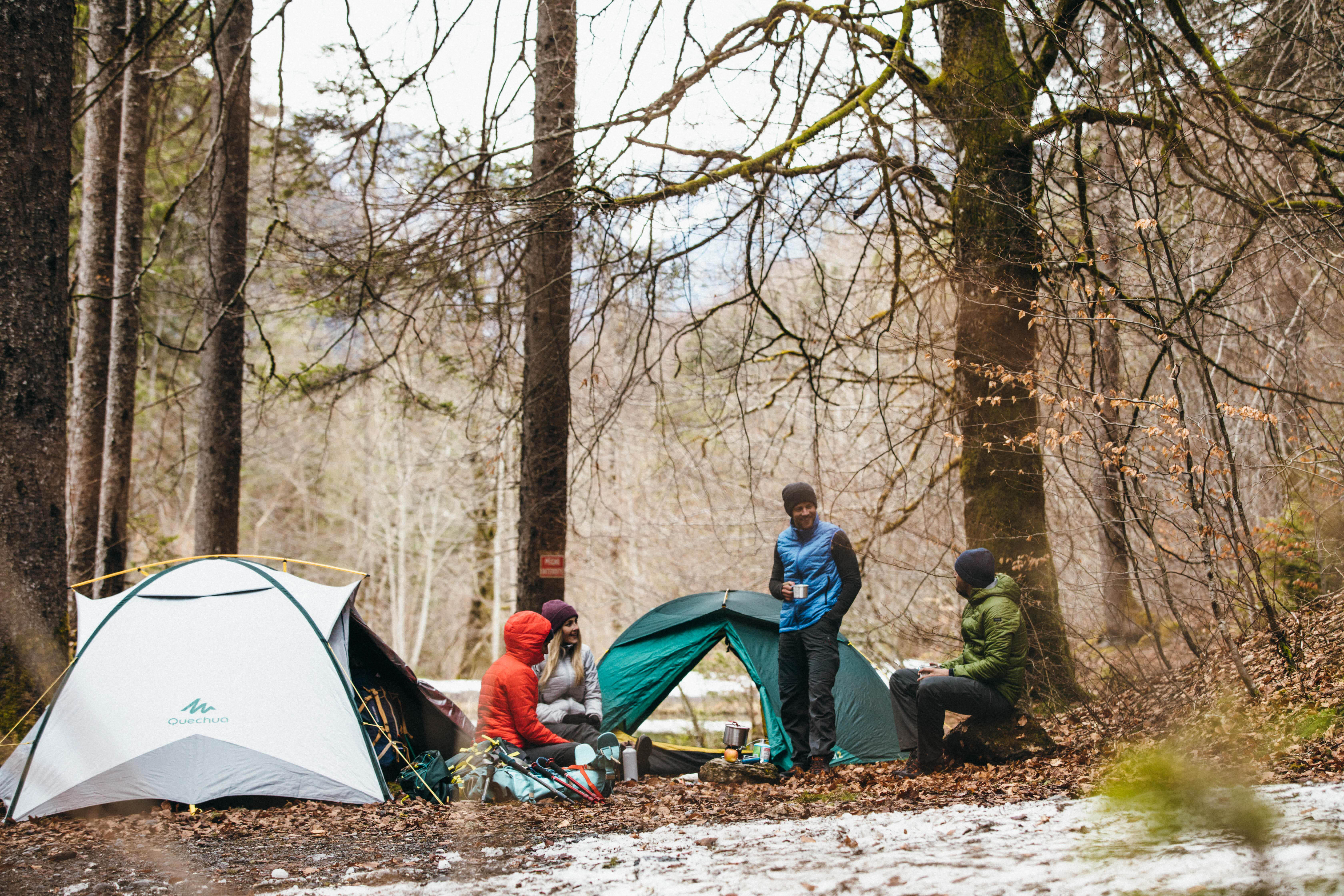 3-Person Fresh & Black Trekking Tent - Quickhiker - FORCLAZ