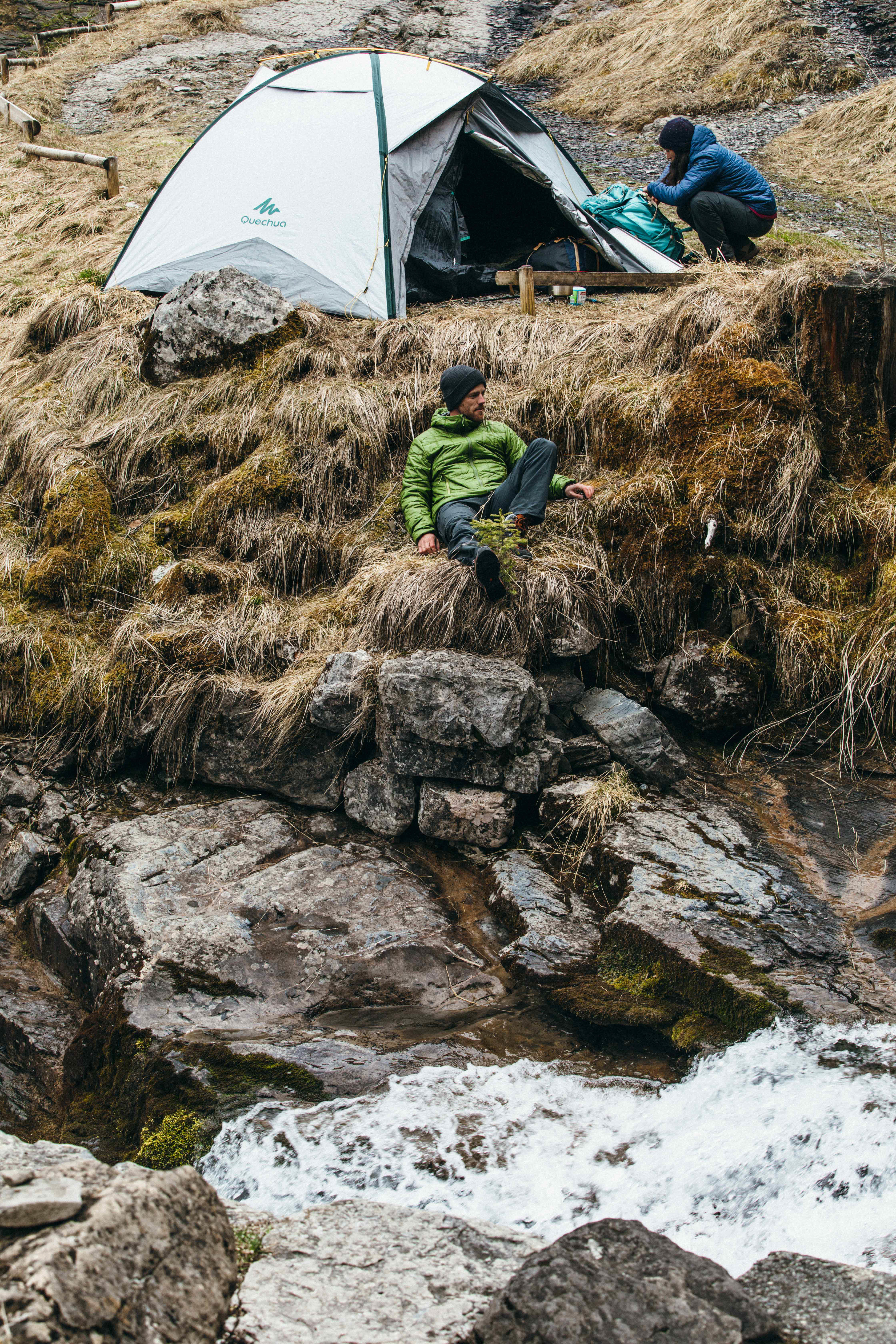 3-Person Fresh & Black Trekking Tent - Quickhiker - FORCLAZ