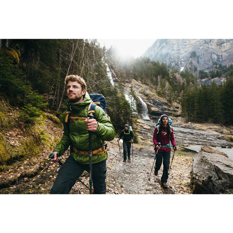 Doudoune de trek montagne - TREK 100 CAPUCHE noir homme