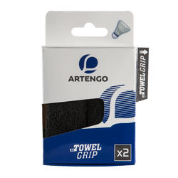 GRIP DE BADMINTON - TOWEL GRIP x 2 - NOIR -