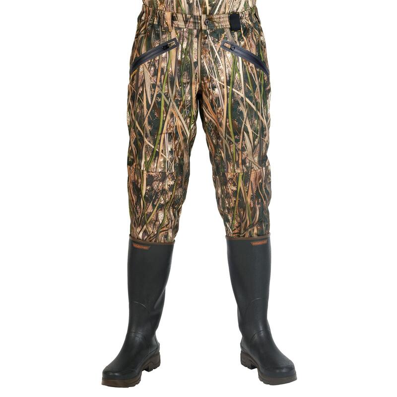 Jagdhose / Regenhose 500 warm Camouflage Schilf