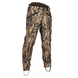 Pantalon chasse chaud et imperméable 500 camouflage marais