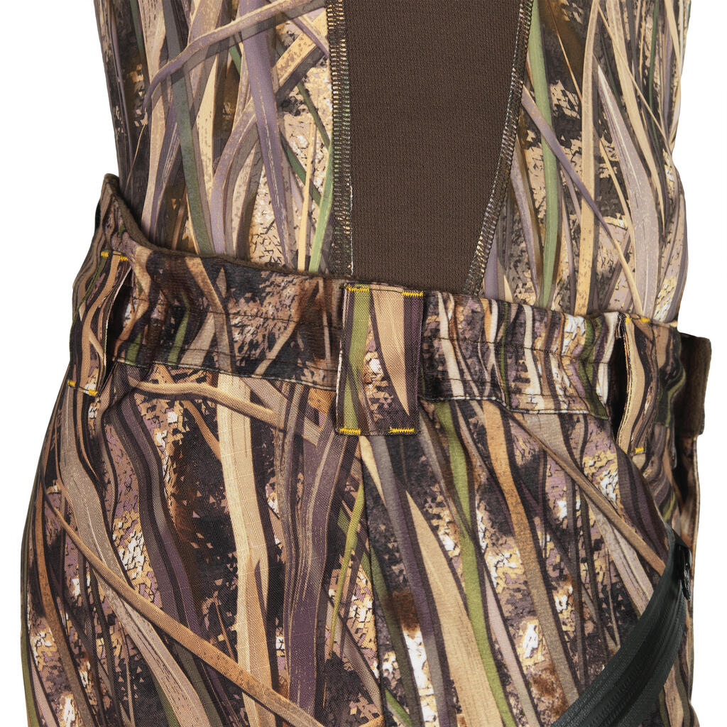 500 Warm Waterproof Country Sport Trousers - Wetlands Camo