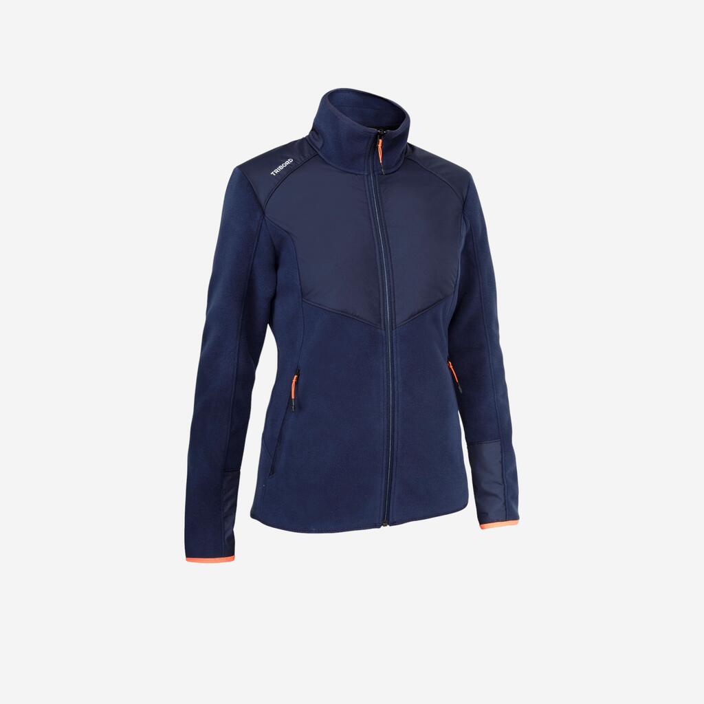 Polaire chaude de voile femme SAILING 500 Navy