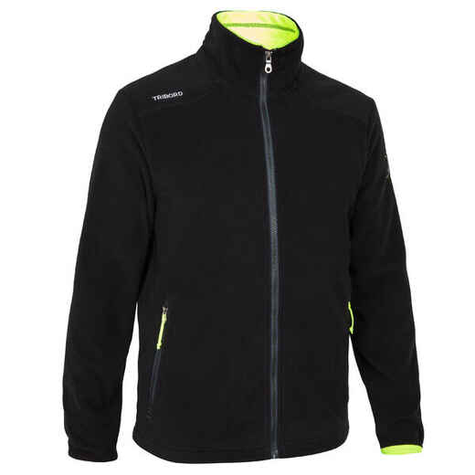 
      Sailing Men’s warm sailing fleece 100 -  Black/Yellow
  