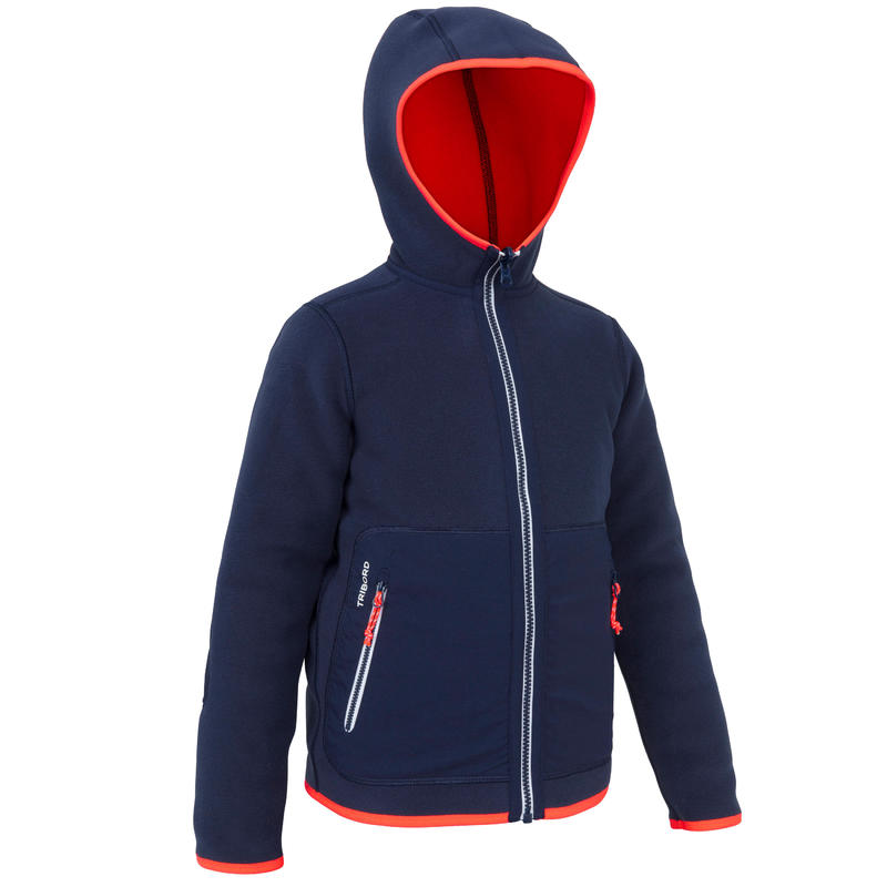 Polaire voile enfant 500 réversible marine rose Polaire voile enfant 500 réversible marine rose