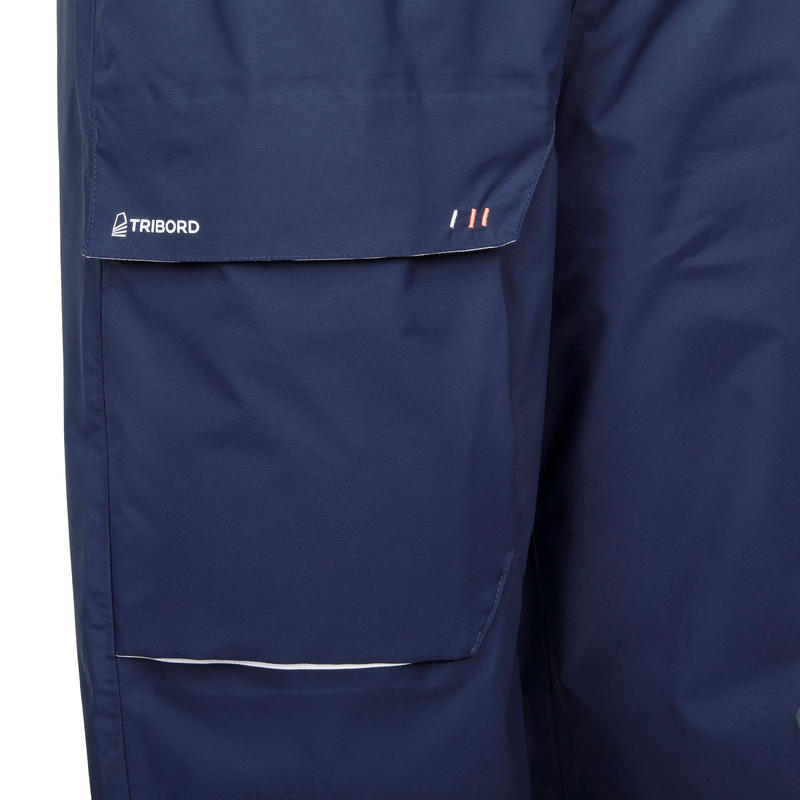 Women's waterproof sailing overtrousers 100 Navy Decathlon