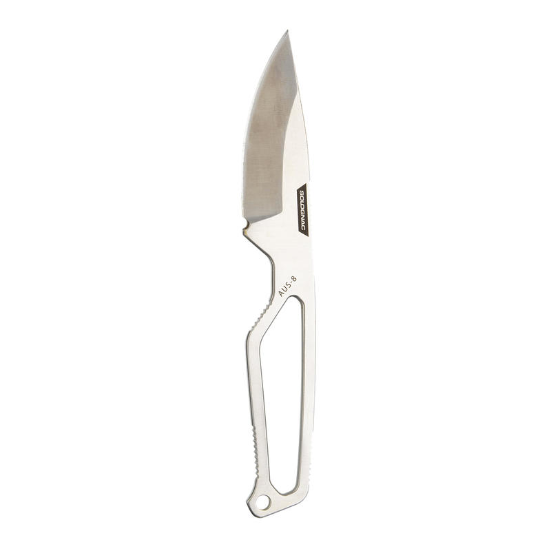 SIKA 70 Light Fixed Blade Knife Grey Decathlon