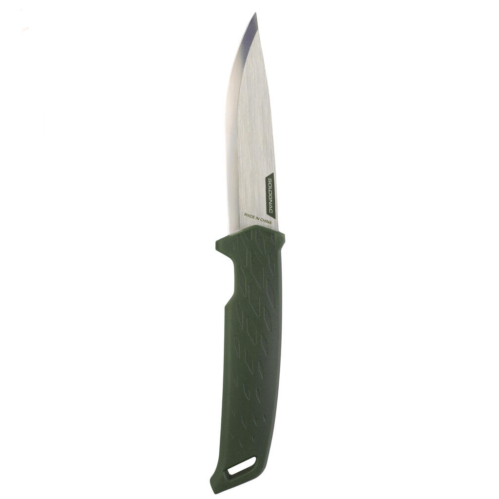 Poľovnícky nôž s pevnou čepeľou Sika 100 10 cm zelená rukoväť