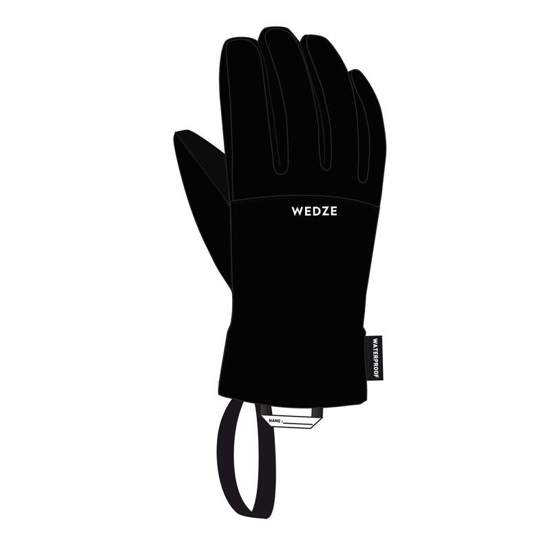 CHILDREN'S SKI GLOVES 100 - BLACK