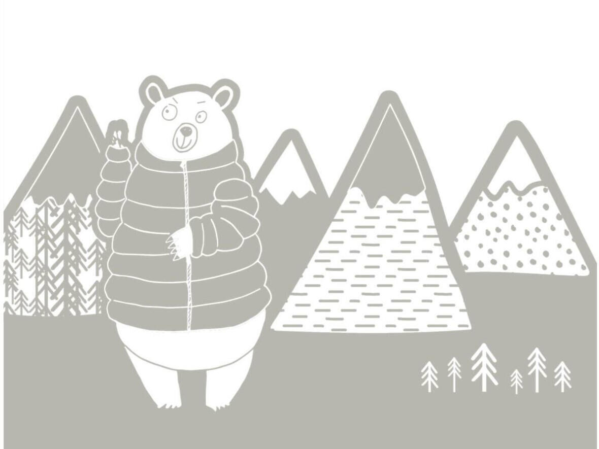 colouring-children-mountain-bear