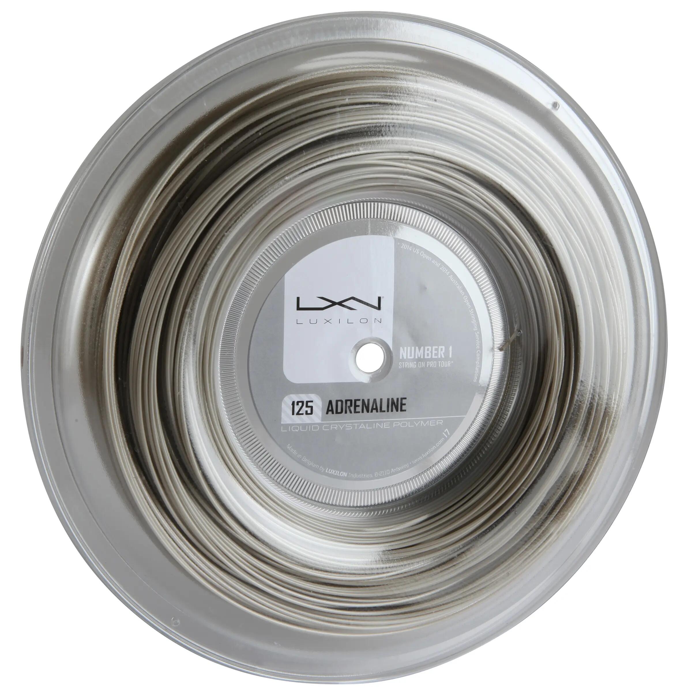 Lux Adrenaline 125 tennis string, 200 m spool, grey 2/6