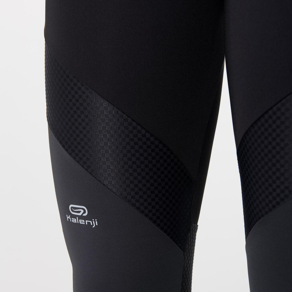 Laufhose lang Tights Kiprun Damen schwarz