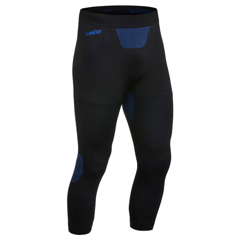 Men’s seamless ski base layer bottom bl 580 i-soft – black/blue