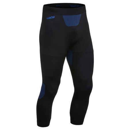 Pantalón térmico esquí sin costuras negro/azul para hombre BL SKI 580 I-Soft