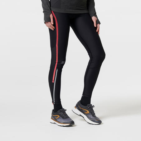Длинные женские компрессионные тайтсы для бега Kiprun warm 