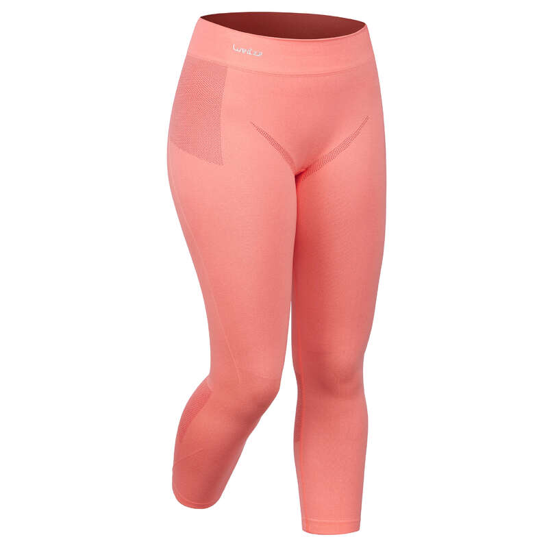 WOMEN SKI BASELAYER & PULL Skiing - 900 W Base Layer Bottom - Pink WEDZE - Ski Wear