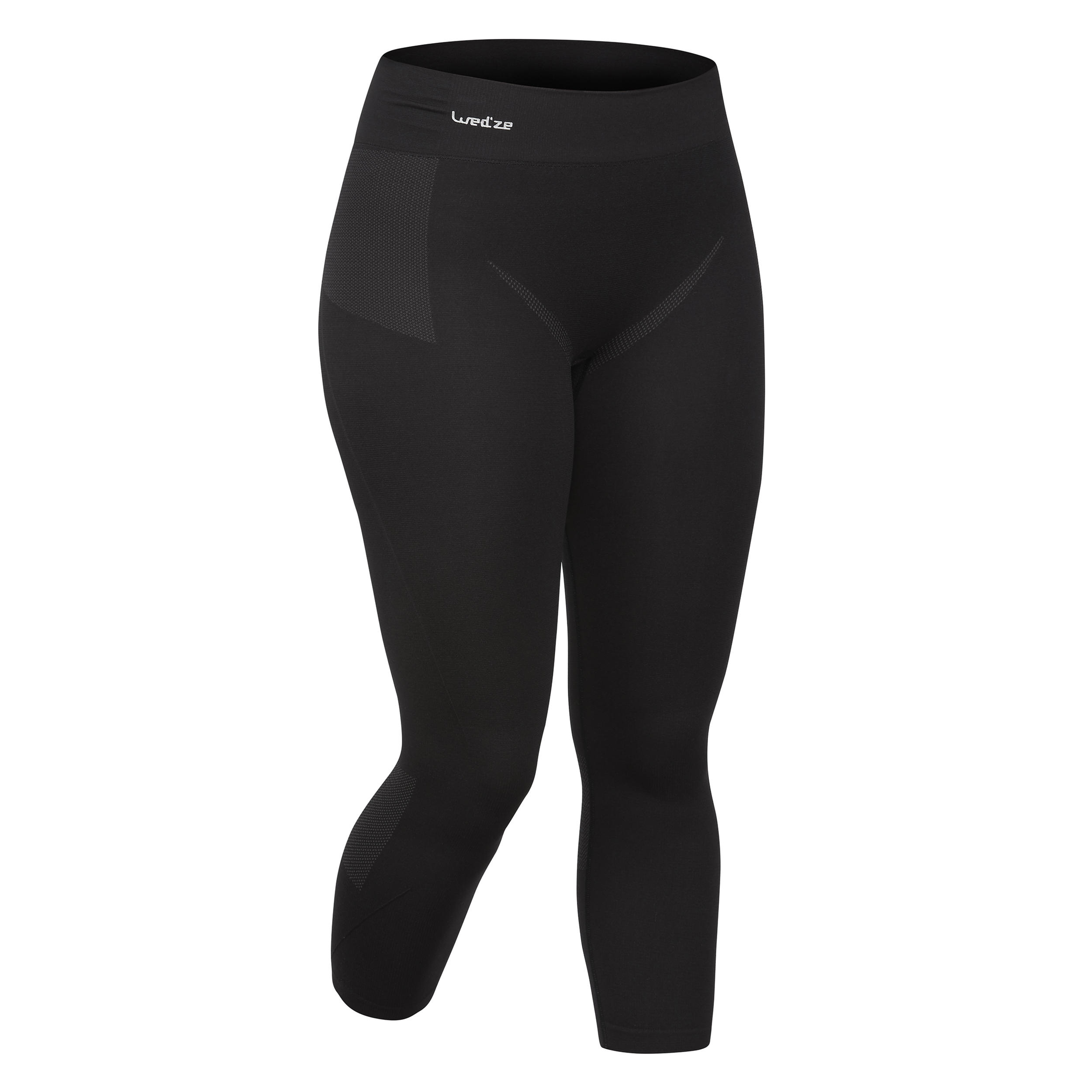 Women's Skiing Base Layer Bottom - Black 1/6