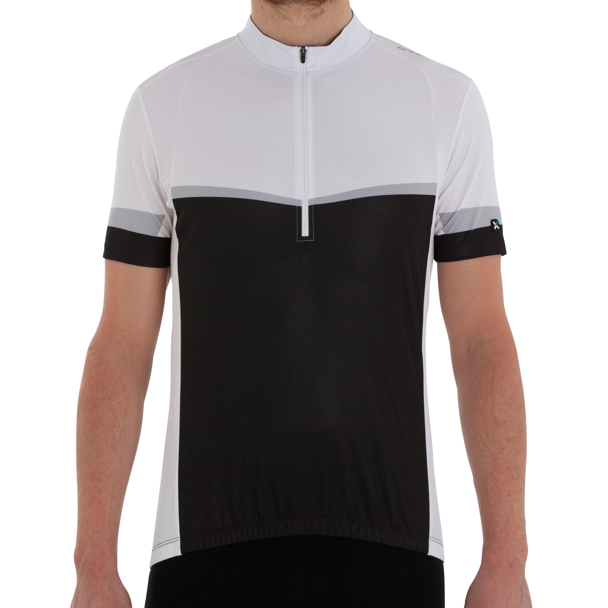 500 Short-Sleeved Cycling Jersey - Black/Grey 2/13