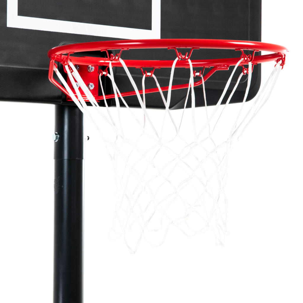 Basketbola grozs ar regulējamu statīvu “B100” (no 2,20 līdz 3,05 m), melns