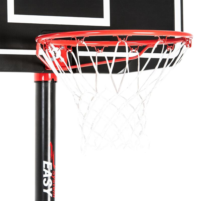 Basketbalpaal verstelbaar van 2,20 m tot 3,05 m B100 Easy zwart
