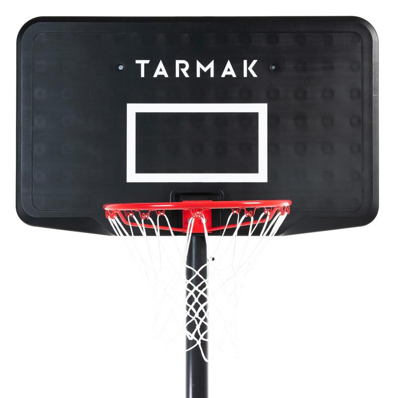 B100 Kids'/Adult Basketball Basket Black Adjusts from 2.2m to 3.05m