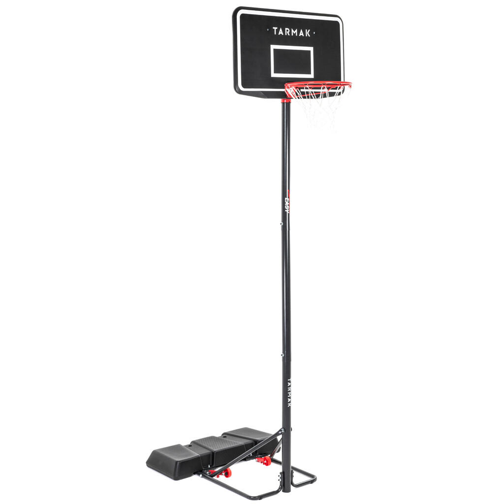 Basketball Hoop With Adjustable Stand In Black - 2.20m To 3.05m