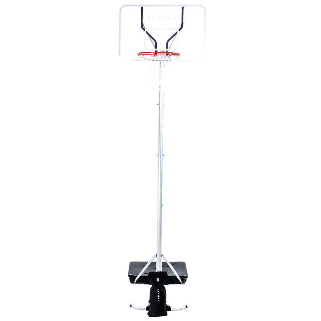 B100 pro kids'/adult basketball basket 2.60m to 3.05m.plexi type backboard.