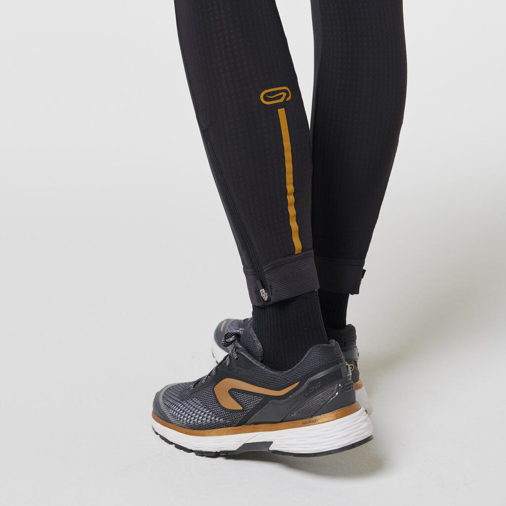 Kiprun Warm Women's Running Tights - Black Gold