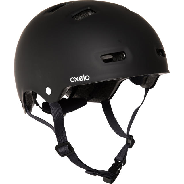 OXELO MF500 INLINE SKATING SKATEBOARDING SCOOTERING HELMET - BLACK/BLUE ...