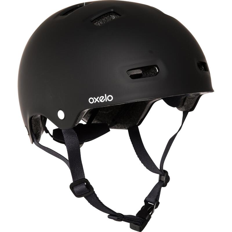 Helm voor inlineskaten skateboarden steppen MF500 zwart/blauw