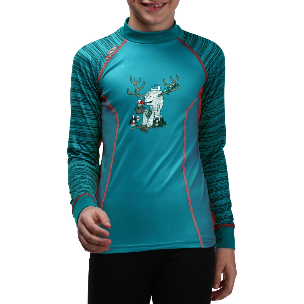 WED'ZE FLOWFIT CHILDREN'S SKI BASE LAYER - YETI BLUE