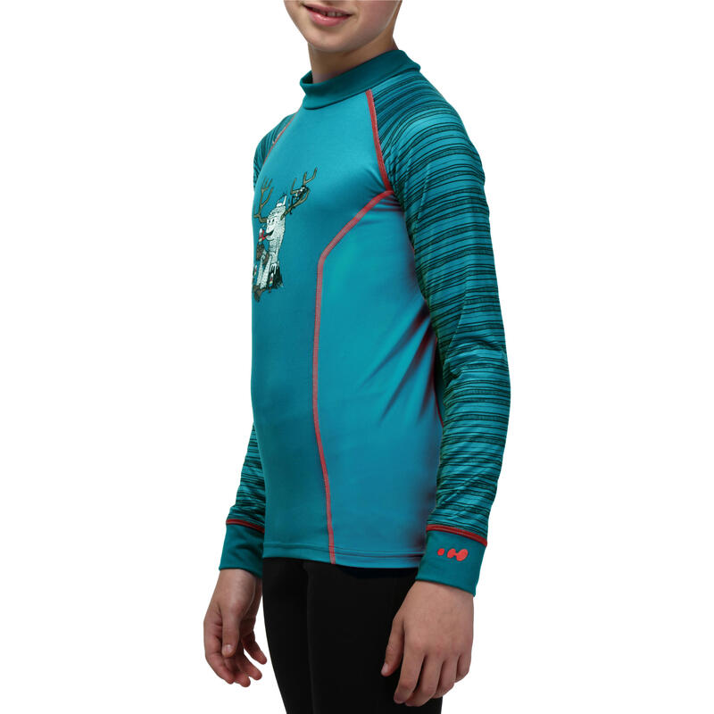 WED'ZE FLOWFIT CHILDREN'S SKI BASE LAYER YETI BLUE WEDZE Decathlon