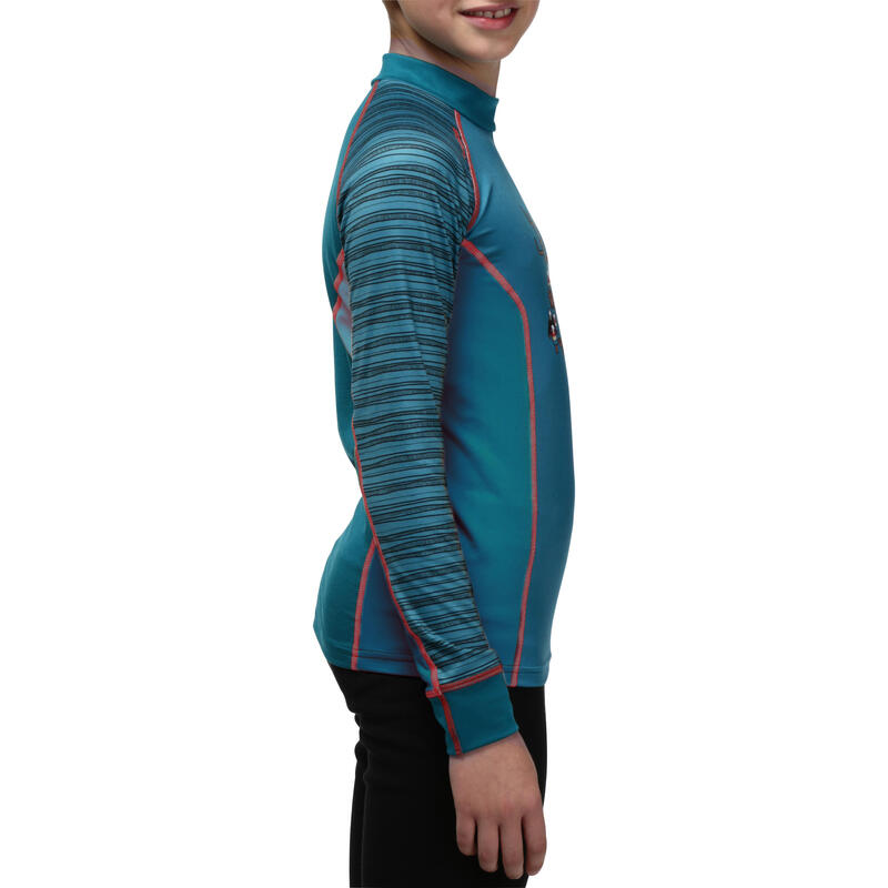 WED'ZE FLOWFIT CHILDREN'S SKI BASE LAYER YETI BLUE WEDZE Decathlon