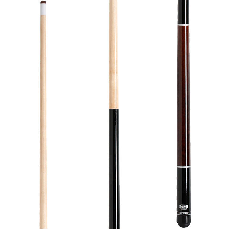 Club 500 American Pool Cue in 2 Parts, 1/2 Jointed - Black