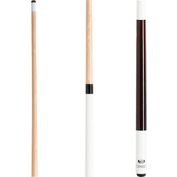 Queue de billard américain en 2 parties à jonction 1/2 Club 500 blanc