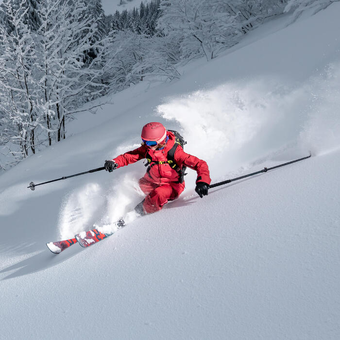 ESQUÍ FREERIDE FR 500 PETRÓLEO NARANJA Wed'ze Decathlon