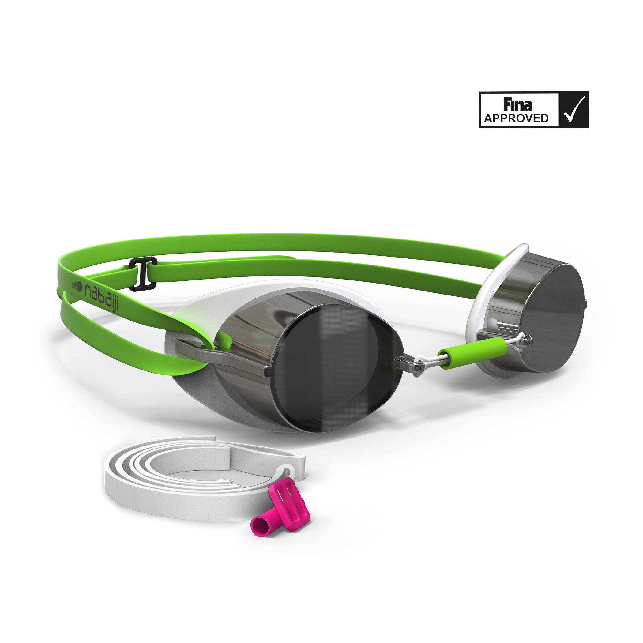 Swimming Goggles Swedish Mirror Lens - Green -  1