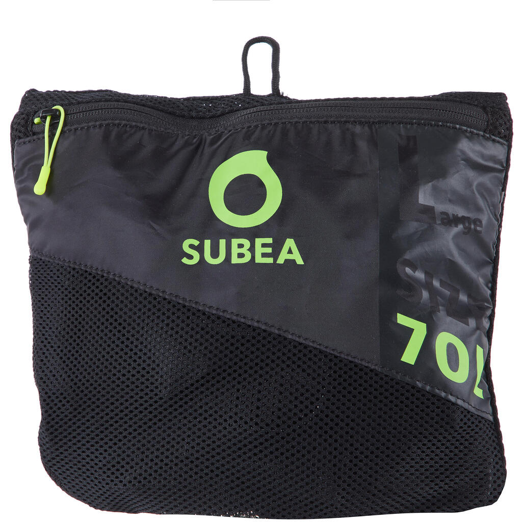 Crna mrežasta torba za ronjenje s bocom (70 l)