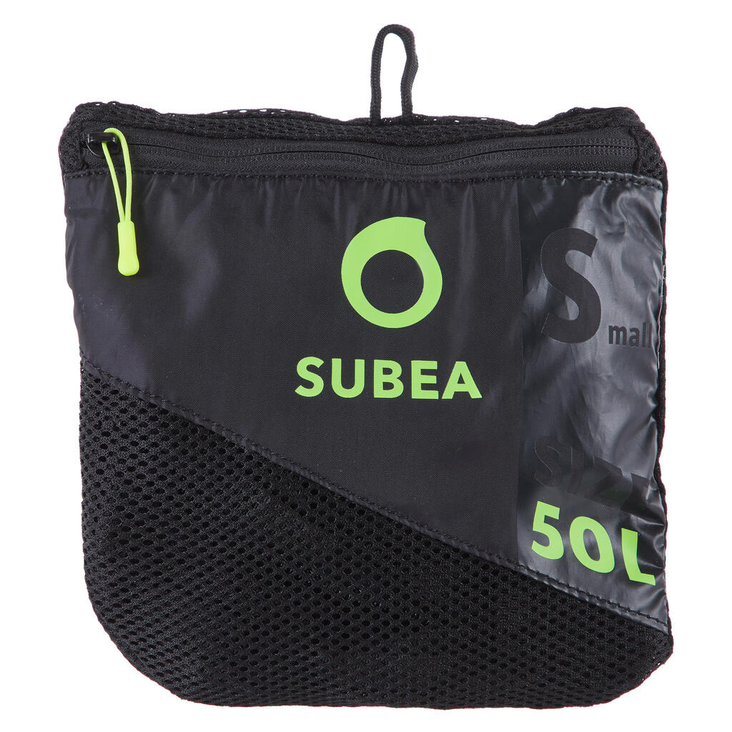 Sieťovaná taška na podmorské potápanie SCD 50 l čierna