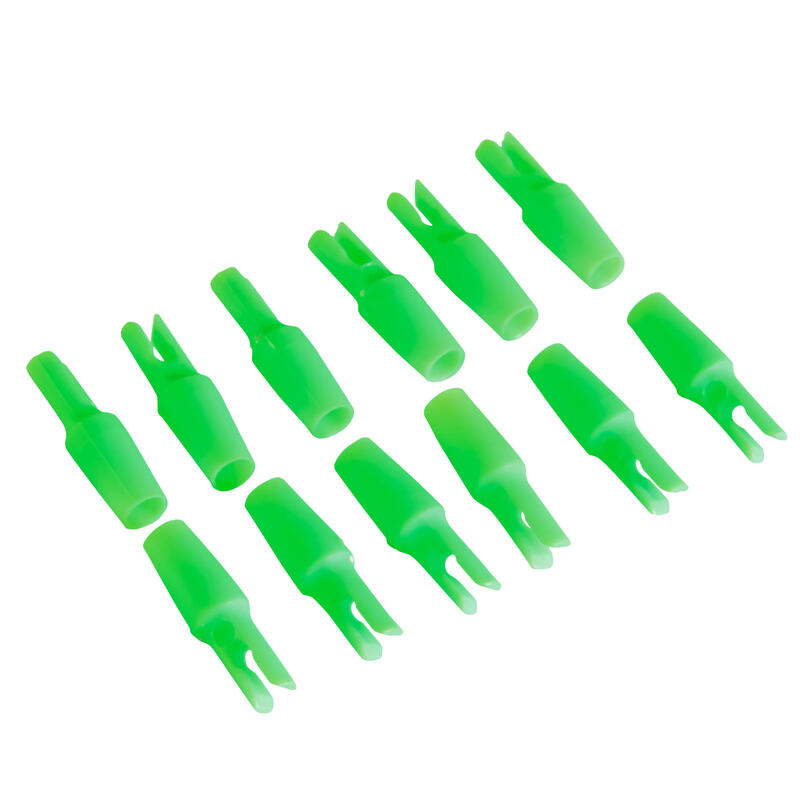 12 Nockpunkte 5 und 5,5 mm Bogensport grün