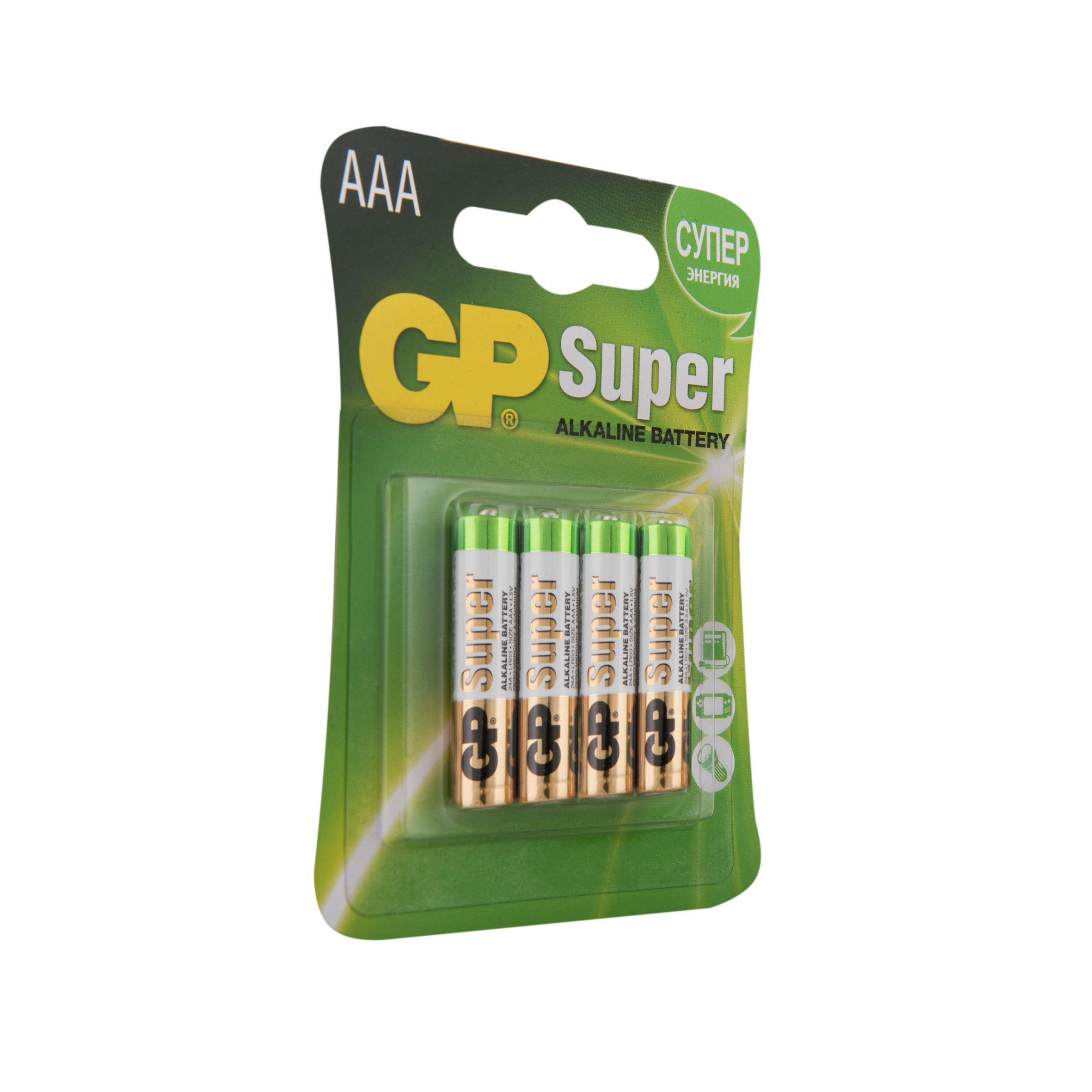 БАТАРЕЙКИ GP SUPER АLKALINE GP 24A-2CR4 ТИПОРАЗМЕР ААА GP GP