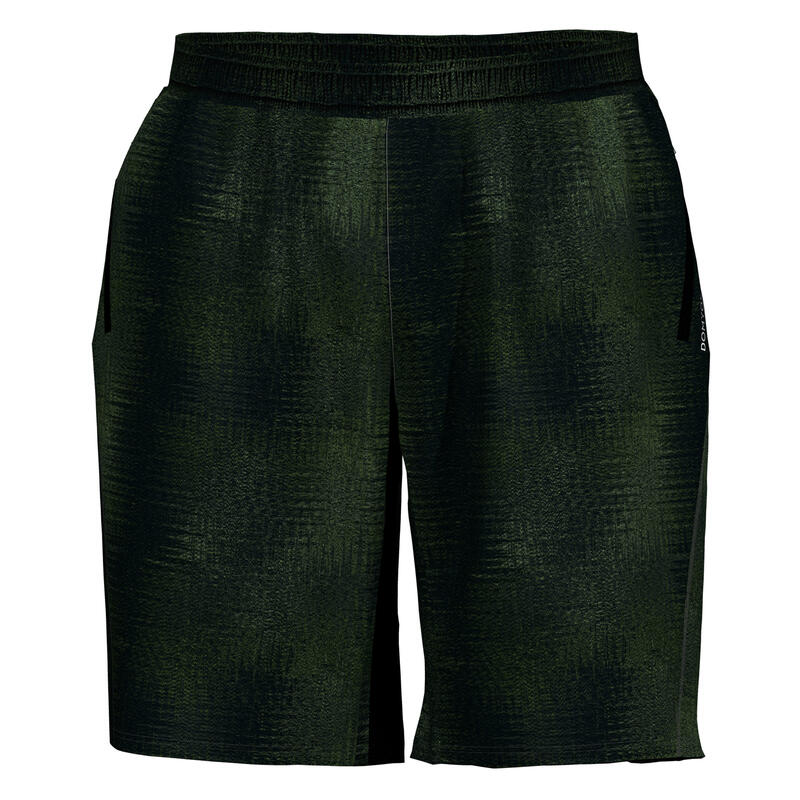Pantalón corto chándal Fitness Cardio Domyos FST 120 hombre caqui oscuro
