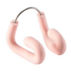 SWIMMING ADJUSTABLE STAINLESS STEEL-LATEX NOSE CLIP - PASTEL PINK