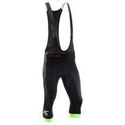 3/4 Mid-Length Shorts, Xc Mountain Bike With Straps, Black And Neon Pro Fit