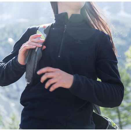 MH100 Women's Mountain Hiking Fleece - Turquoise Stripe
