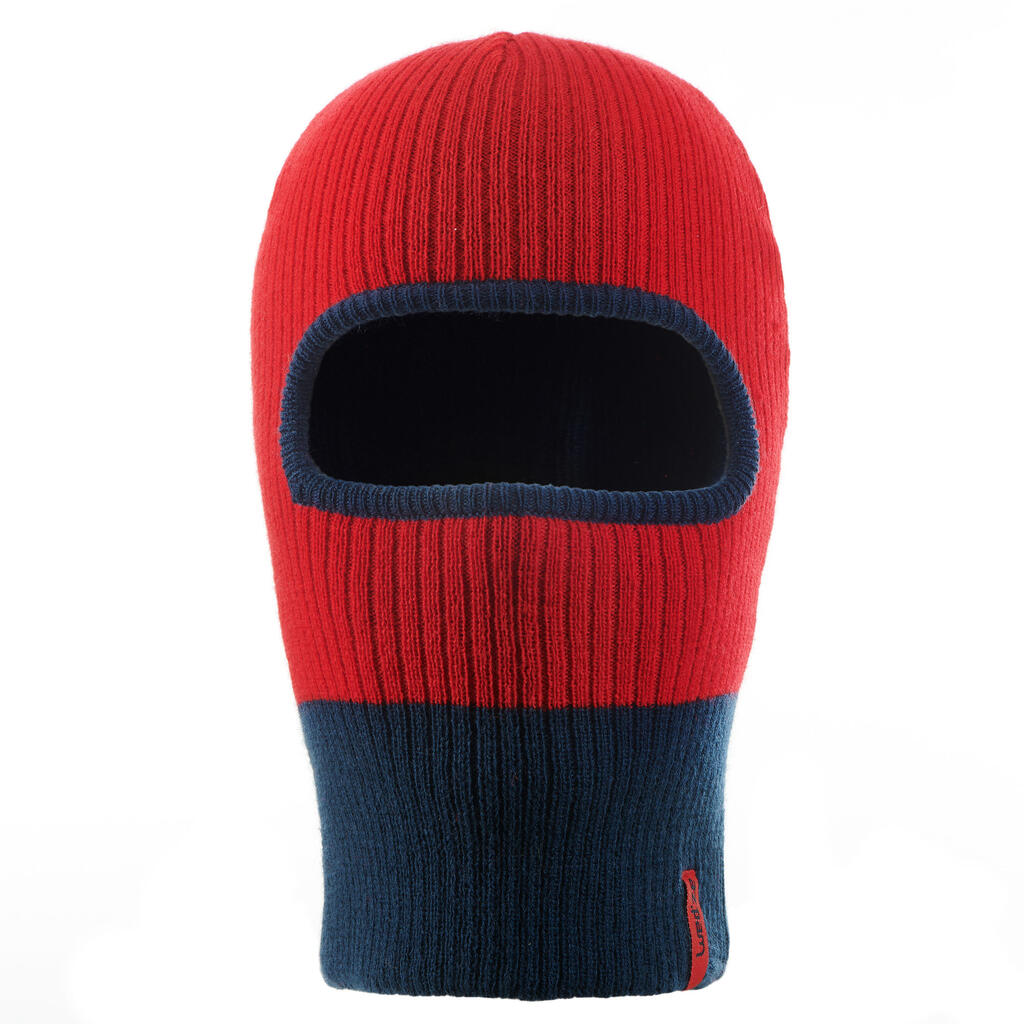 KIDS’ KNITTED SKI BALACLAVA - RED BLUE