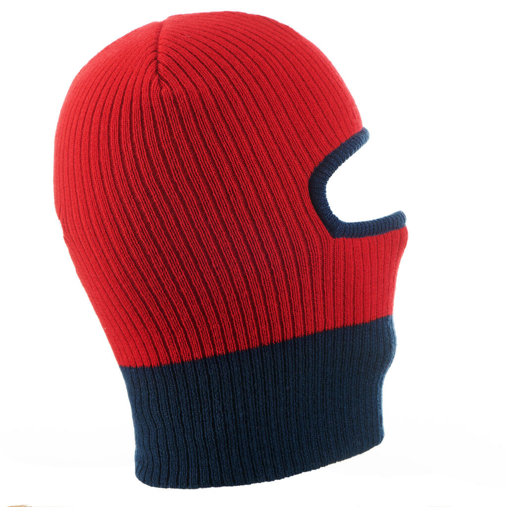 KIDS’ KNITTED SKI BALACLAVA - RED BLUE